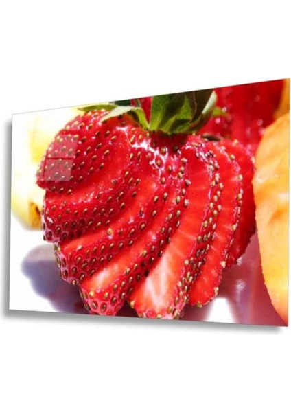 Meyveler Cam Tablo 4mm Dayanıklı Temperli Cam