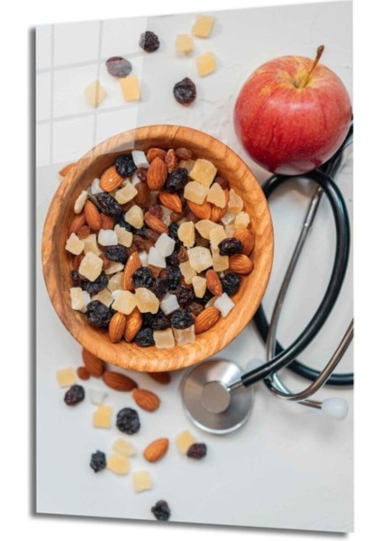 Meyveler Cam Tablo 4mm Dayanıklı Temperli Cam