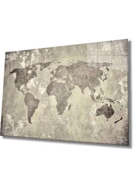 Dünya Haritası Cam Tablo