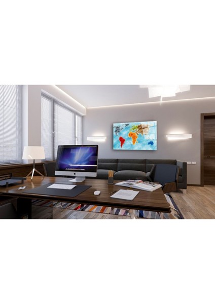 Dünya Haritası 74 Cam Tablo modelleri