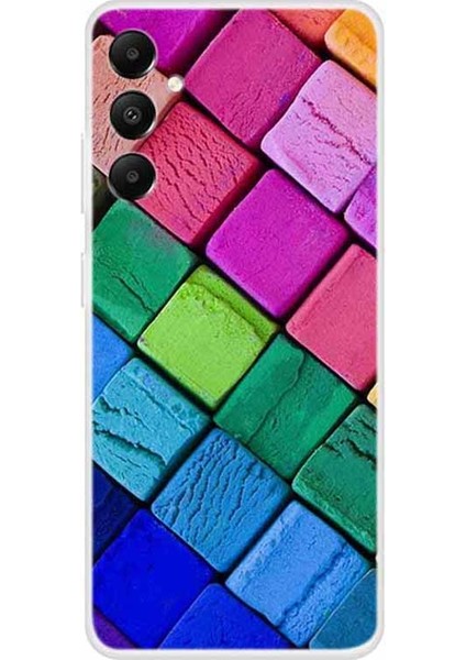Samsung Galaxy A05S 4g Desen Baskı Yumuşak Tpu Geri Colorful Block Telefon Kılıfı (Yurt Dışından)