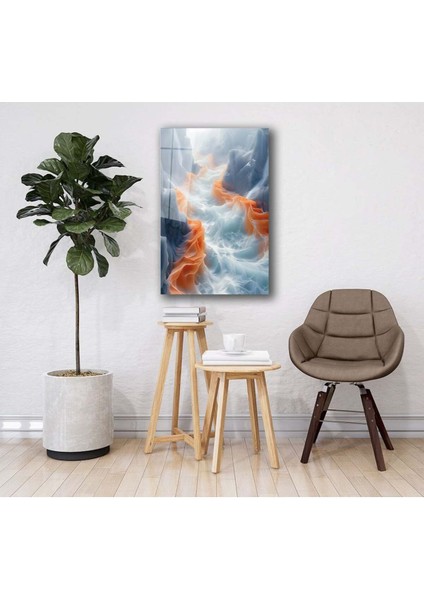 Ateş ve Buzun Dansı Cam Tablo Hediyelik Büyük Tablo Ev Ofis Dekoru fırsatları
