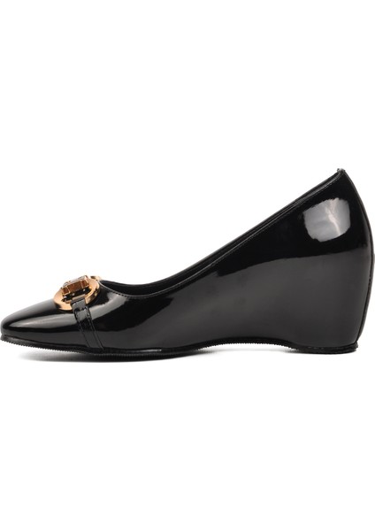 312078 Siyah Kadın Dolgu Topuklu Ayakkabı fiyatları
