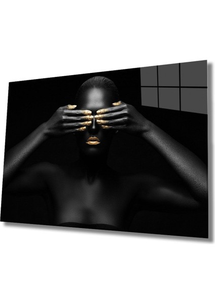 Kadınlar Cam Tablo, Ev ve Ofis Duvar Dekoru Hediyelik Büyük Tablo Dayanıklı Cam