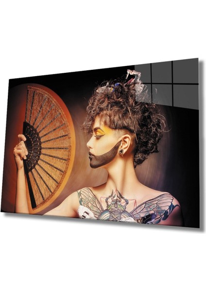 Kadınlar Cam Tablo, Ev ve Ofis Duvar Dekoru Hediyelik Büyük Tablo Dayanıklı Cam