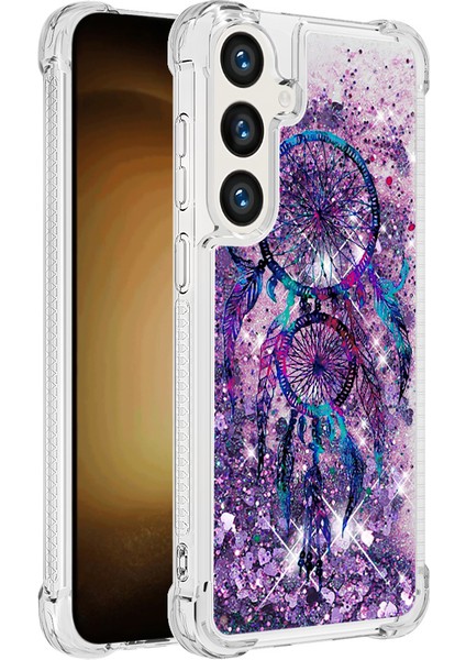 Samsung Galaxy S24+ Sıvı Parıltı Deseni Tpu Rüzgar Çanları Telefon Kılıfı (Yurt Dışından)