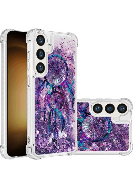 Samsung Galaxy S24+ Sıvı Parıltı Deseni Tpu Rüzgar Çanları Telefon Kılıfı (Yurt Dışından)