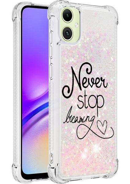 Samsung Galaxy A05 4g Parıltılı Yüzen Sıvı Tpu Koruyucu Cep Rüyayı Durdurmayı Durdurmaz Telefon Kılıfı (Yurt Dışından)