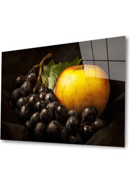 Meyveler Cam Tablo 4mm Dayanıklı Temperli Cam