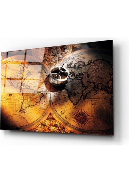 Dünya Haritası 23 Cam Tablo