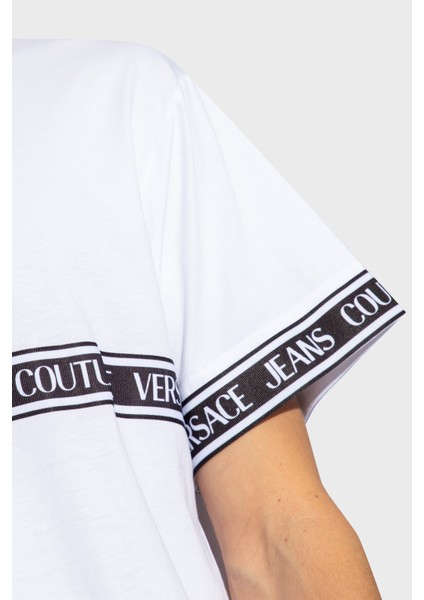 Logolu Bisiklet Yaka Pamuklu Regular Fit T Shirt Erkek T Shirt 76GAHC06 CJ01C 003 modelleri