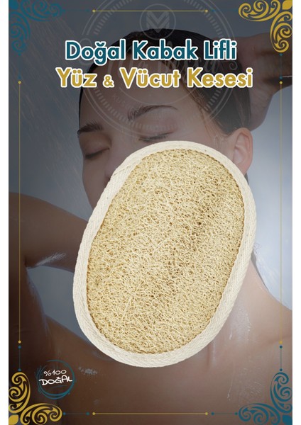 Doğal Kabak Lifli Peeling Etkili Yüz ve Vücut Kesesi