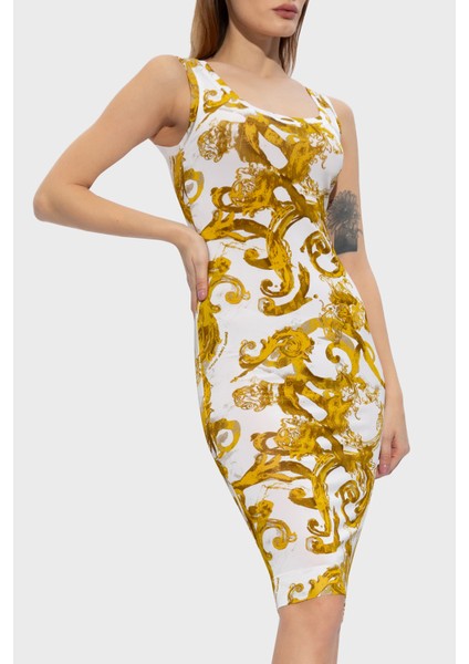 Desenli Bodycon Elbise Bayan Elbise 76HAO9B6 JS291 G03