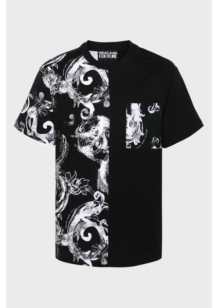 Desenli Pamuklu Bisiklet Yaka Regular Fit T Shirt Erkek T Shirt 76GAH611 JS287 899