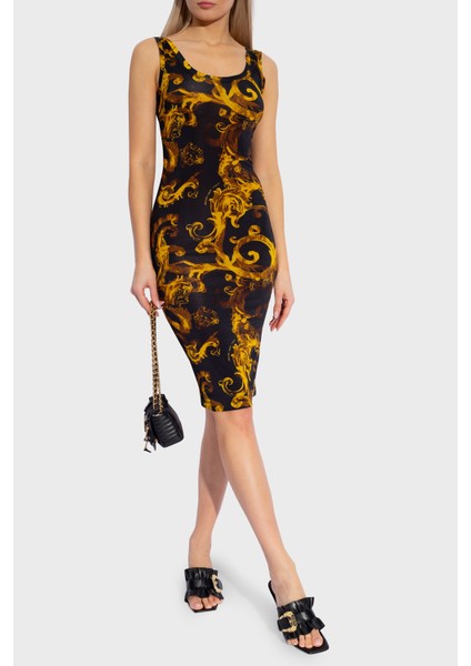Desenli Bodycon Elbise Bayan Elbise 76HAO9B6 JS291 G89
