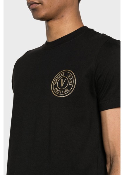 Bisiklet Yaka Pamuklu Slim Fit T Shirt Erkek T Shirt 76GAHT02 CJ00T G89 fırsatları