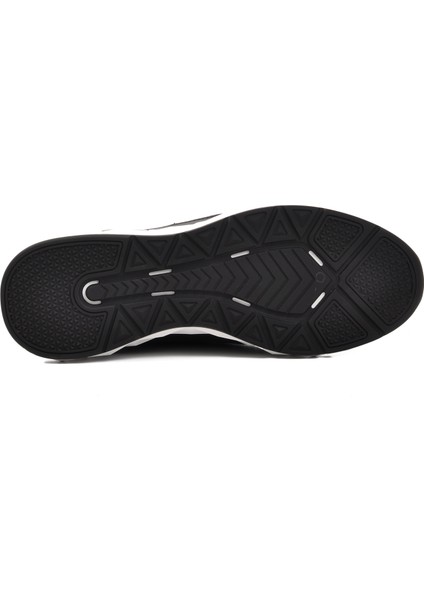 152-19498 Siyah-Beyaz Deri Erkek Sneaker indirimleri