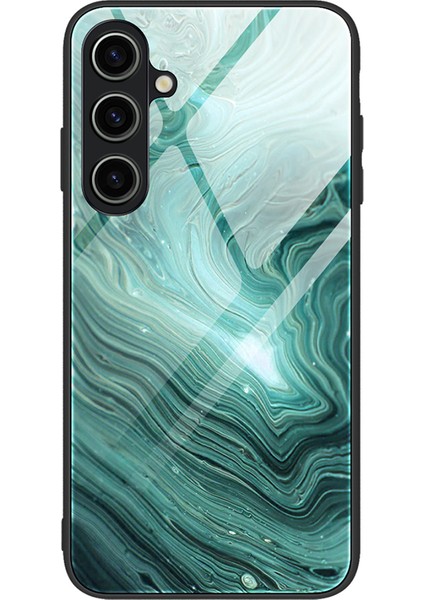 Samsung Galaxy A15 4g sı Mermer Desen Temperli Cam Arka DL02 Telefon Kılıfı (Yurt Dışından)
