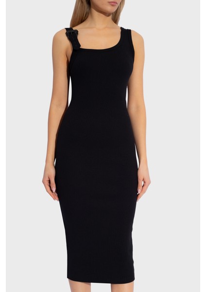 Streç Pamuklu Barok Tokalı Midi Elbise Bayan Elbise 76HAO947 J0004 899 fiyatları