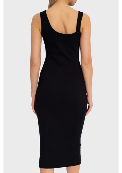 Streç Pamuklu Barok Tokalı Midi Elbise Bayan Elbise 76HAO947 J0004 899 modelleri