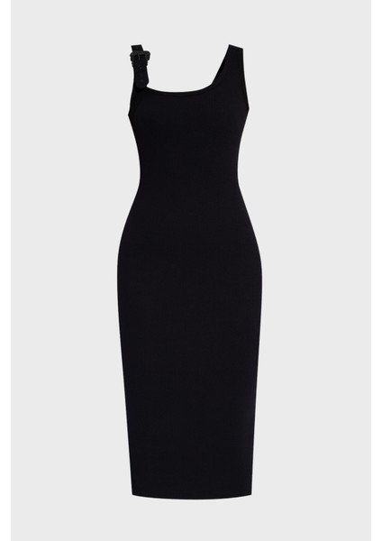 Streç Pamuklu Barok Tokalı Midi Elbise Bayan Elbise 76HAO947 J0004 899 indirimleri