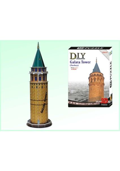 Galata Tower Galata Kulesi 3D Puzzle 3 Boyutlu Maket Yapboz