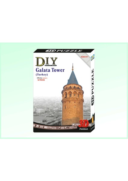 Galata Tower Galata Kulesi 3D Puzzle 3 Boyutlu Maket Yapboz