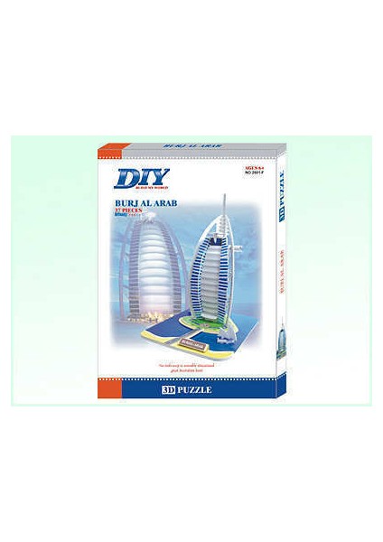 3D Puzzle 3 Boyutlu Maket Burç El Arap Dubai Yedi Yıldızlı Otel