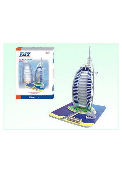 3D Puzzle 3 Boyutlu Maket Burç El Arap Dubai Yedi Yıldızlı Otel