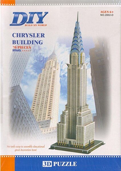 3D Puzzle 3 Boyutlu Maket Amerika Newyork Manhattan Chrysler Building Crysler Binası