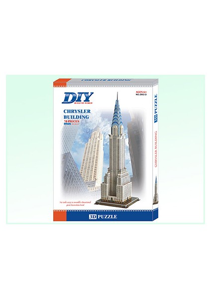 3D Puzzle 3 Boyutlu Maket Amerika Newyork Manhattan Chrysler Building Crysler Binası