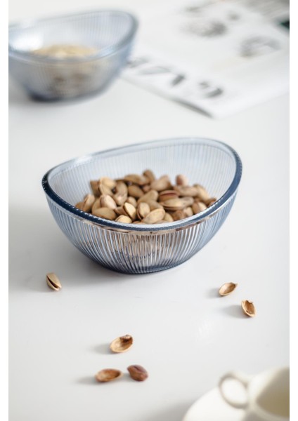 Akrilik Barok Lacivert Oval 4'lü Küçük Kase Seti & Çerezlik & Sunumluk & Ikramlık (Cam Değildir) fırsatları