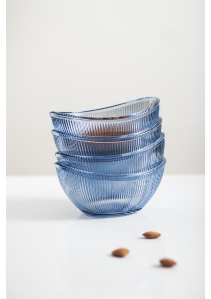 Akrilik Barok Lacivert Oval 4'lü Küçük Kase Seti & Çerezlik & Sunumluk & Ikramlık (Cam Değildir) indirimleri