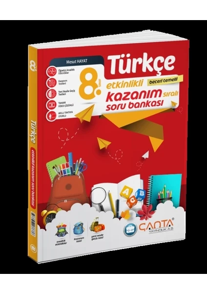 Çanta Yayınları 8. Sınıf Türkçe Etkinlikli Kazanım Sıralı Soru Bankası