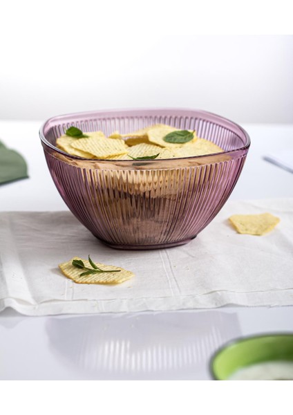 Akrilik Barok Mürdüm Orta Boy Kare Meyve & Salata Kasesi & Karıştırma Kabı / 1,5 Lt (Cam Değildir) fırsatları