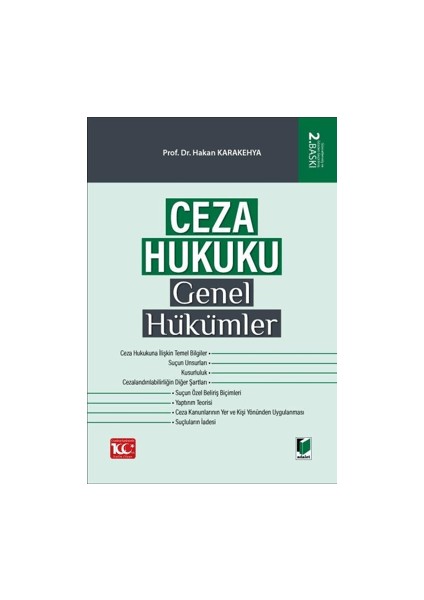 Ceza Hukuku Genel Hükümler - Hakan Karakehya