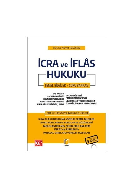 İcra ve İflas Hukuku Ders Notu - Soru Bankası - Ahmet Başözen
