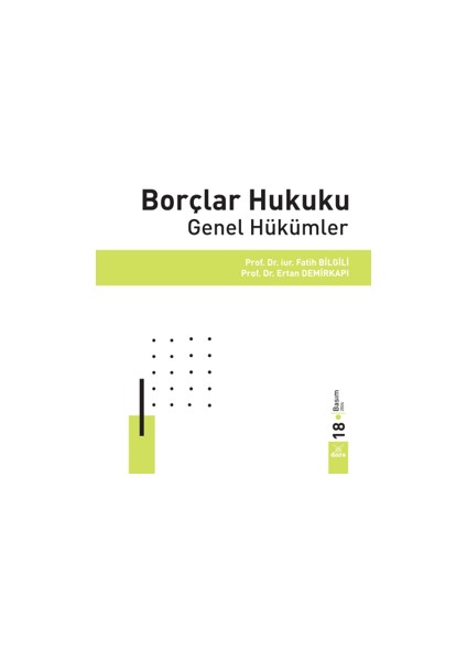 Borçlar Hukuku Genel Hükümler - Fatih Bilgili