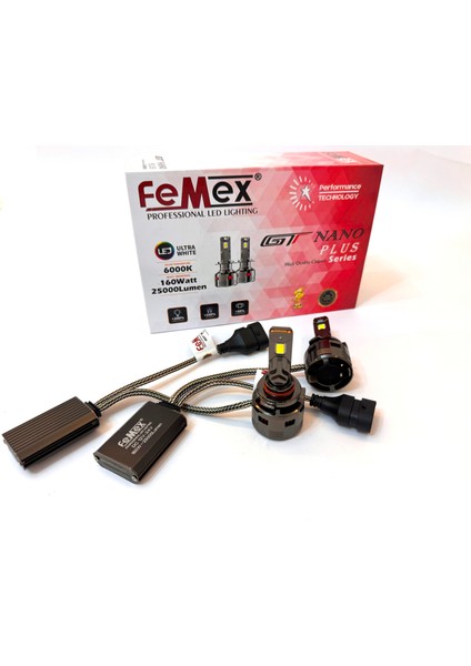 Gt Nano Plus Csp Lumıled Royal Chipset Radyatör Soğutmalı Hb3 9005 LED Xenon LED Headlight