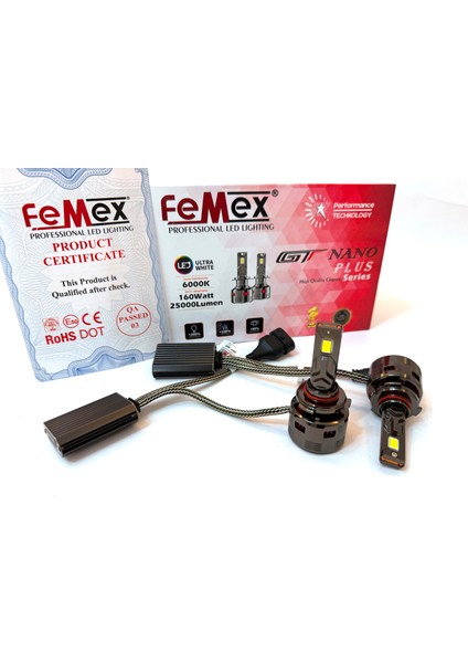 Gt Nano Plus Csp Lumıled Royal Chipset Radyatör Soğutmalı Hb3 9005 LED Xenon LED Headlight