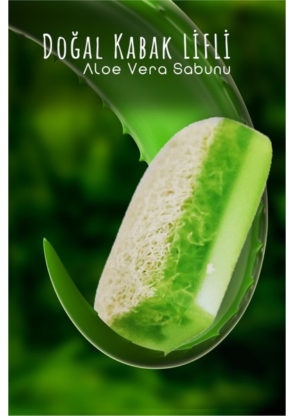 Doğal Kabak Lifli Aloe Vera Sabunu 120 gr