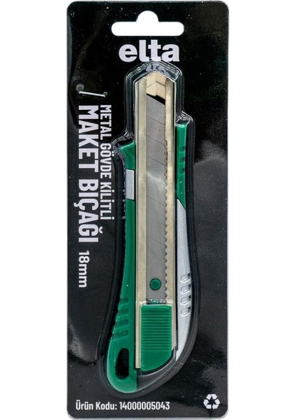 İzeltaş Elta Metal Gövde Kilitli Geniş Maket Bıçağı 18 mm fiyatları