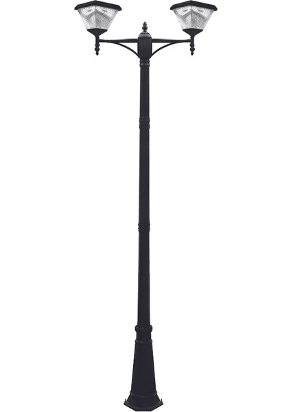 2x100W Güneş Enerjili Solar Bahçe Armatür 300CM Direkli
