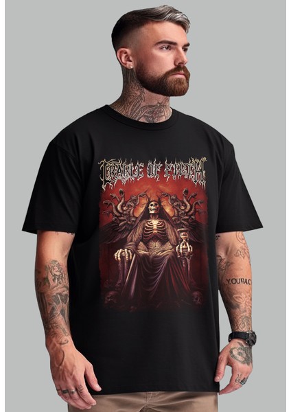 'cradle Of Fılt-Skull Thrones' Temalı Oversize Unisex Tişört..