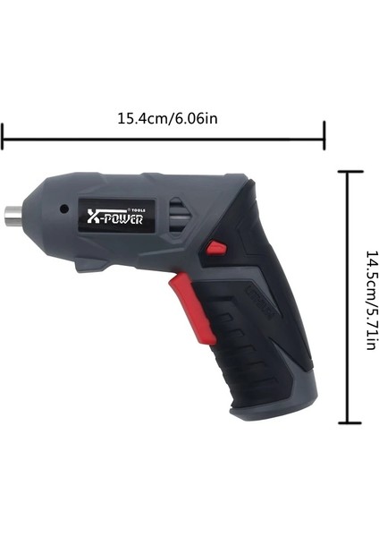 Şarjlı Vidalama Seti Yumuşak Kavrama 3.6V Lithium Akülü Elektrikli Tornavida Kullanımı Kolay ve Pratik Manyetik Elektrikli Tornavida Ev Içi Tadilat Için S12B