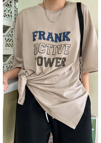 Only Trendwear Unisex Frank Active Power Baskılı Oversize Tshirt fiyatları
