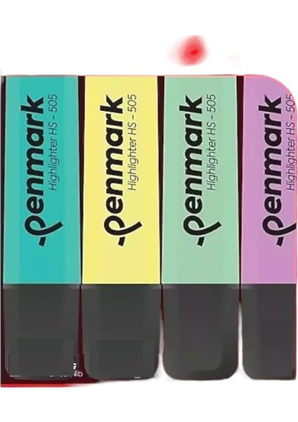 Fosforlu Kalem 4lü Asetat Karışık Renk Pastel