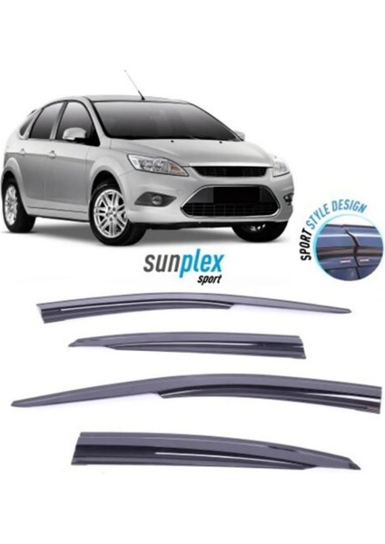 Ford Tourneo Courier 2014-2022 Sunplex Sport Style Cam Rüzgarlığı Set 4lü