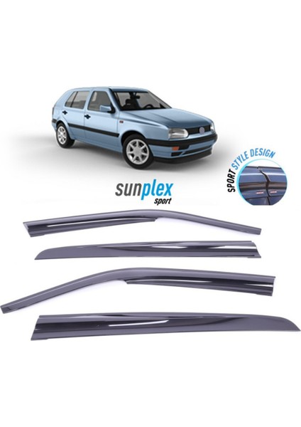 Volkswagen Golf 4 1997-2003 Sunplex Sport Style Cam Rüzgarlığı Set 4lü