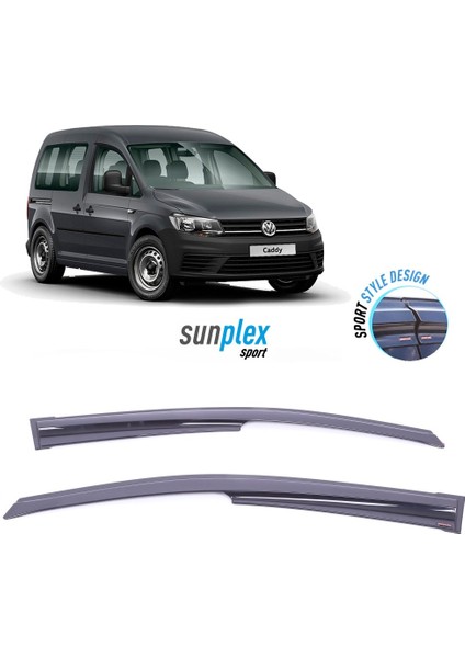 Volkswagen Caddy 2021 Sunplex Sport Style Cam Rüzgarlığı Set 2li
